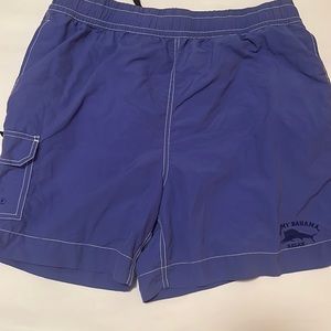 Tommy Bahama swimming trunks in blue. L